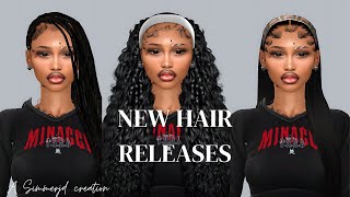 New Sims 4 CC Hair Releases  Sims 4 CC  Sims 4 CC Black Sims  Sims 4 CC Hair  The Sims 4 [upl. by Ecyla]