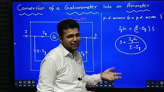 Conversion of a Galvanometer into an Ammeter  class 12 physics [upl. by Krispin576]