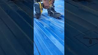 Roof sheet installation  screws on sheet metal [upl. by Mayes]