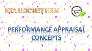 HRM Performance Appraisal Concepts Tamil Version [upl. by Brocky]