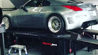 Single turbo 350z dyno  stock bottom end [upl. by Salome]