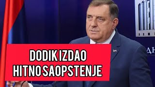 Milorad Dodik izdao HITNO SAOPSTENJE Svi bruje samo o OVOME info [upl. by Flavia]