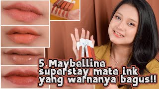 5 SHADE BAGUS BANGET MAYBELLINE SUPERSTAY MATTE INK [upl. by Rasecoiluj204]