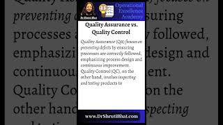 Quality Assurance vs Quality Control [upl. by Atsev23]