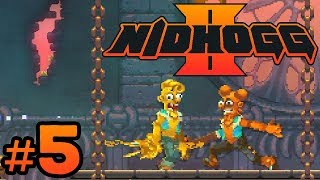 Nidhogg 2  5  NEW LEVELS 4 Player Gameplay [upl. by Sokem387]