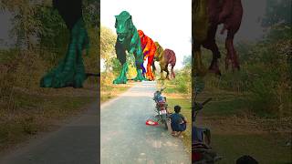 Real Jurassic world TRex vs Triceratops Part 1214 shorts dinosaur trex dinosour jurassicworld [upl. by Lanny]