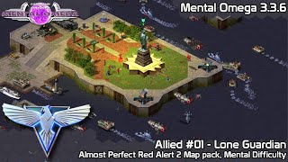 CampC Mental Omega 336  Almost Perfect RA2 Map pack  A01 Lone Guardian on Mental Difficulty [upl. by Enaled351]