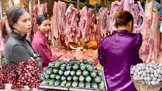 Best Cambodian Street Food in Phnom Penh City  Fish Meat Fresh Eggs Vegetables amp more [upl. by Madora]