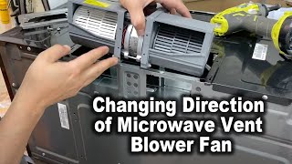 How to Change Direction of Microwave Vent Blower Fan  The Fixer Clips [upl. by Ahsekyt]