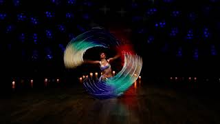 quotHallelujahquot showbellydance with LED fanveils [upl. by Hako]