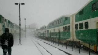 Two GO Trains at Long Branch Station [upl. by Niledam]