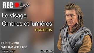 Tuto  Live  Comment peindre un visage à lacrylique  Buste 110 William Wallace  Partie 4 [upl. by Leseil]