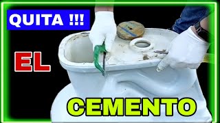 COMO quitar 🧰CEMENTO blanco ⬜ de PORCELANA o INODORO 🚽WC [upl. by Aysan]