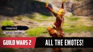 Guild Wars 2  All the Emotes [upl. by Anear820]