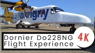 4K Aurigny Dornier Do228NG Full Flight Experience Southampton to Alderney [upl. by Nylrahs]