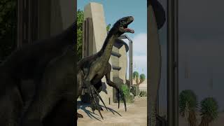 🦖 THERIZINOSAURUS REVENGE ON TYRANNOSAURUS REX  Jurassic World Evolution 2 shorts jwe2 [upl. by Nyleahs]