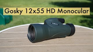 Gosky 12x55 HD Monocular Review [upl. by Fairman24]