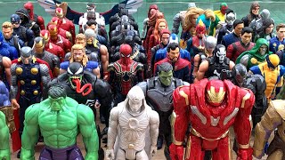 70 Action Figures Marvel Avengers Thor Hulk Thanos Iron Man Captain Marvel Hulkbuster Toys [upl. by Carpio]