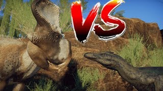 Velociraptor and Protoceratops scrubland  Prehistoric Kingdom Speedbuild [upl. by Einnol94]