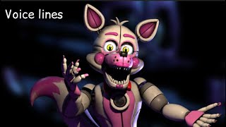 Funtime Foxy all voice lines with subtitles [upl. by Publius]