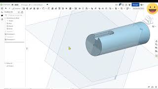 OnShape  Rainure de clavette  autre façon de procéder [upl. by Anstus]