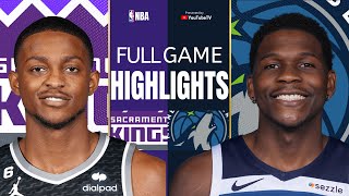 Sacramento Kings vs Minnesota Timberwolves Full Game Highlights  251024  NBA Regular season [upl. by Allemaj]