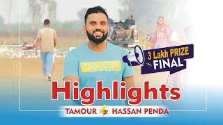 BIGGEST FINAL  TAMOUR MIRZA VS HASSAN PENDA PRIZE 300000  Rajpoot Cricket [upl. by Anesuza603]