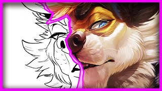 THIS IS WHAT A TOP TIER FURRY ICON COMMISSION LOOKS LIKE  Speedpaint Photoshop quotSecurity Guardquot [upl. by Ahtanamas]