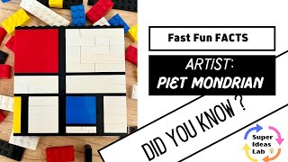 10 Fun Facts Artist Piet Mondrian  Did You Know [upl. by Hamitaf684]