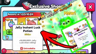 Using Jelly luck potion 10million GOD potion  more  pets go [upl. by Munford380]