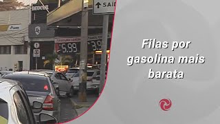 Filas por gasolina mais barata [upl. by Nylkaj166]