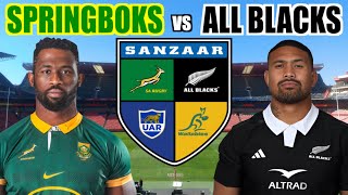 SPRINGBOKS vs ALL BLACKS 2024 Rugby Championship Live Commentary [upl. by Laurene859]