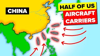 Why US is Deploying Half of its Aircraft Carriers to Chinas Doorstep [upl. by Itnahs]