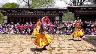 Bhutan Dance of Animals at Domkhar Festival May 2011 [upl. by Arayt]