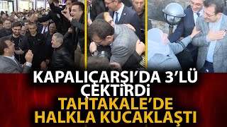 Fatihte Ekrem İmamoğlu rüzgarı Kapalıçarşıda esnaf 3lü çektirdi Tahtakalede halk bağrına bastı [upl. by Jay71]