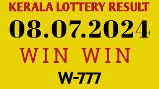 WIN WIN W777 KERALA LOTTERY 08072024 RESULT [upl. by Arabella]