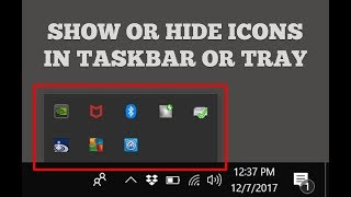 Show or Hide Icons In Taskbar or System Tray in Windows 10 [upl. by Harley]