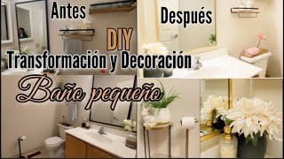 Decoración BAÑO PEQUEÑO PRIMAVERA 🌸 Transformacion y decoración baño peq  Rent Friendly Bathroom [upl. by Nylecsoj]