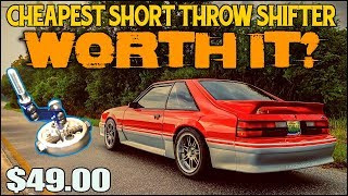 💥BUDGET BANGER  CHEAPEST SHORT THROW SHIFTER ON THE INTERNET  FOX BODY INSTALL [upl. by Anaihr]