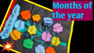 Months of the yearName of the monthMonthseasy TLMname in English and HindiTLM working model [upl. by Pfosi831]