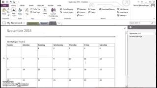 OneNote for Homeschool  Insert Monthly Calendar [upl. by Vinn854]