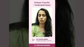 Embryo Transfer  Fresh and Frozen  DrSneha Sathe  IVF specialist  Nova IVF Chembur Mumbai [upl. by Magdau]