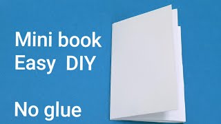 How to make a 8 page MINI BOOK with 1 sheet of paper no glue very easy [upl. by Llenwahs]