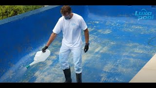 How to Paint your Pool with LUXAPOOL Epoxy Pool Paint  Parts 17 [upl. by Oravla]