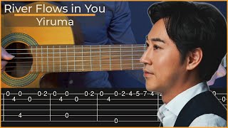 River Flows in You  Yiruma Simple Guitar Tab [upl. by Thedrick561]