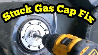 Drilling Out a Motorcycle Gas Cap CBR600RR [upl. by Yleek]