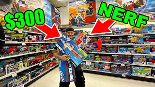 EPIC 300 NERF GUN Shopping Spree at TOYS R US [upl. by Yanel]