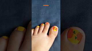 🍊easy toe nail art design nailart2024 subscribe trending shortsfeed youtubeshorts nails short [upl. by Guise547]