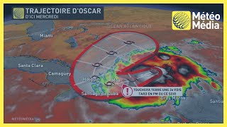 Intensification rapide dans l’Atlantique  après Nadine voici l’ouragan Oscar [upl. by Gilford]