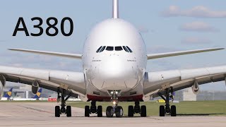 Airbus A380 perfect crosswind takeoff [upl. by Nylrem962]